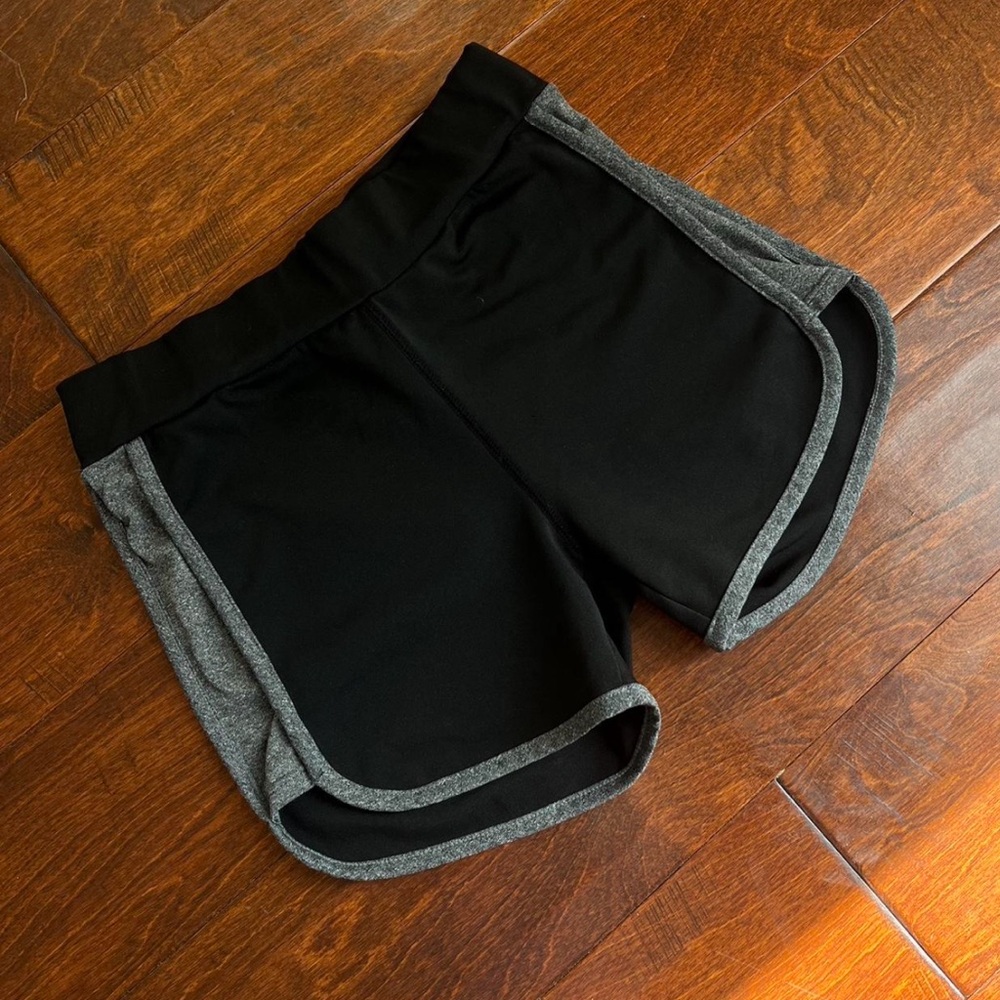 Women's Black and Gray Athletic Shorts